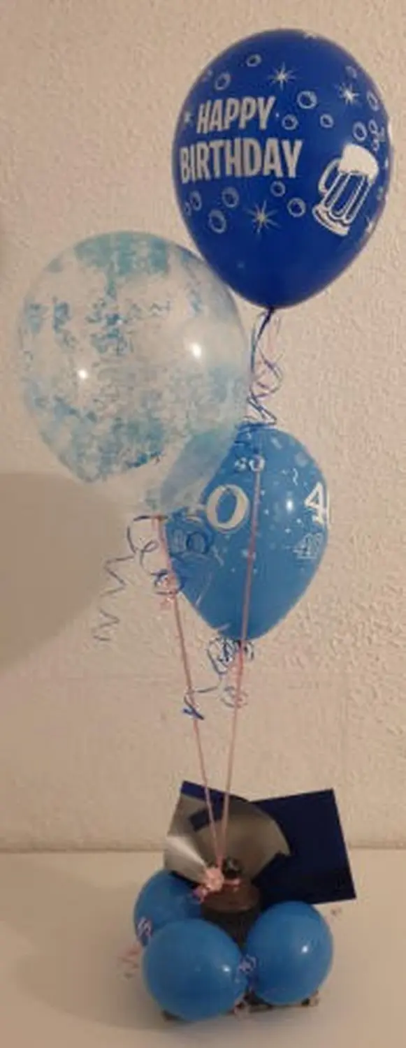 Ballon Moments - Dekoration - Blaue Geburtstags-Luftballons mit Bierkrug-Motiv